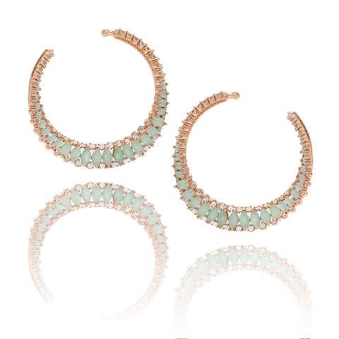 SIM HOOP EARRINGS AQUA