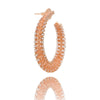SIM HOOP EARRINGS CORAL