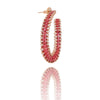 SIM HOOP EARRINGS RED