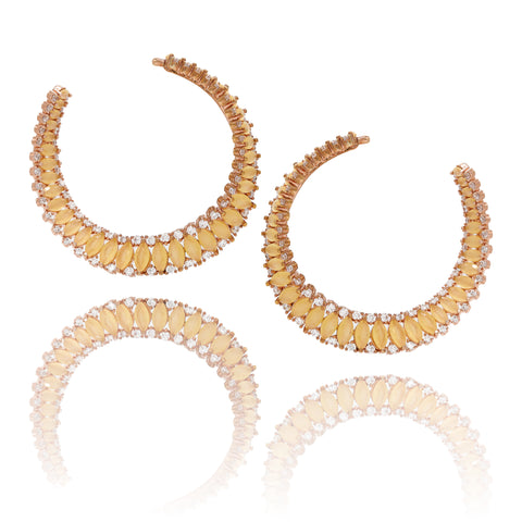 SIM HOOP EARRINGS YELLOW