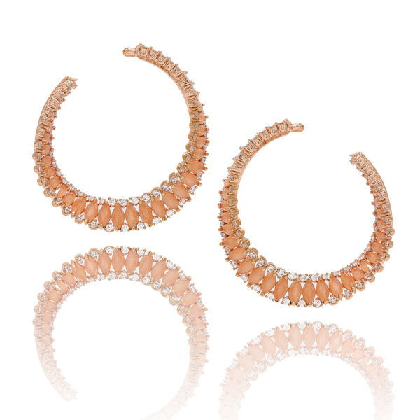 SIM HOOP EARRINGS CORAL