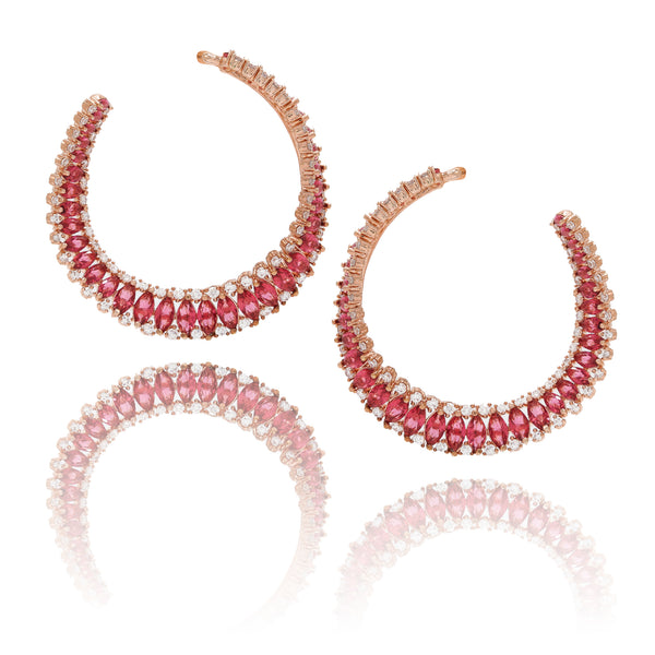 SIM HOOP EARRINGS RED